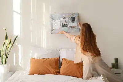 Printed Marble Pattern Cork Memo Board