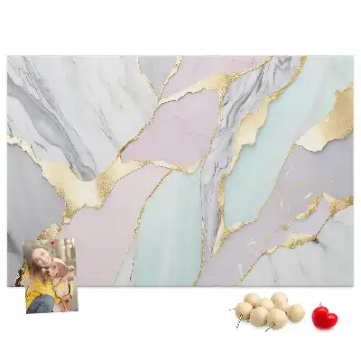 Printed Marble Pattern Cork Memo Board