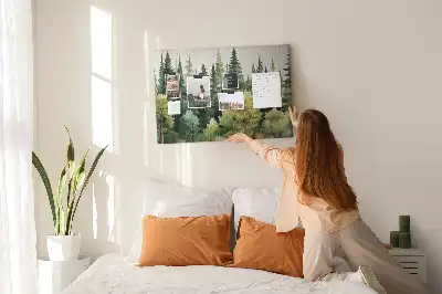 Cork memo board Forest landscape