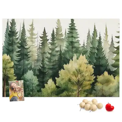 Cork memo board Forest landscape