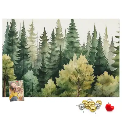 Cork memo board Forest landscape