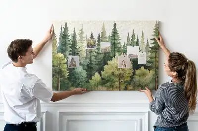 Cork memo board Forest landscape