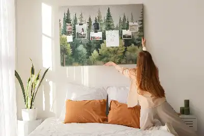 Cork memo board Forest landscape