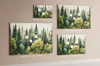 Cork memo board Forest landscape