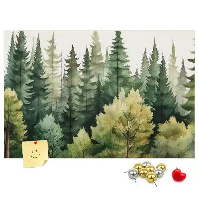 Cork memo board Forest landscape
