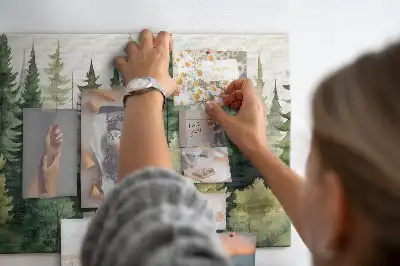 Cork memo board Forest landscape