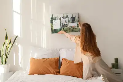 Forest landscape cork memo board