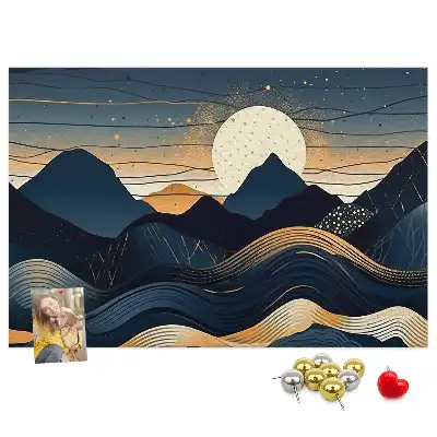 Printed Cork Memo Board Sunset landscape