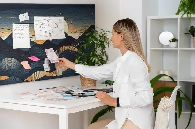 Printed Cork Memo Board Sunset landscape