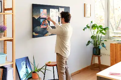 Printed Cork Memo Board Sunset landscape