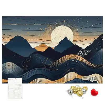 Sunset landscape printed cork memo board