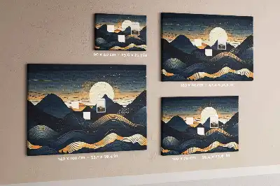 Printed Cork Memo Board Sunset landscape