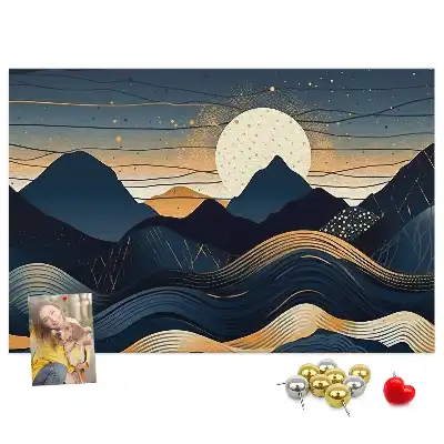 Printed Cork Memo Board Sunset landscape
