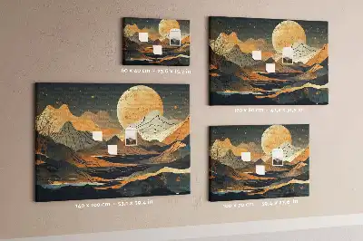 Abstract landscape cork memo board