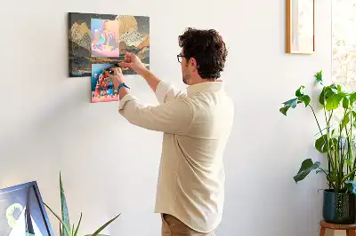 Abstract landscape cork memo board