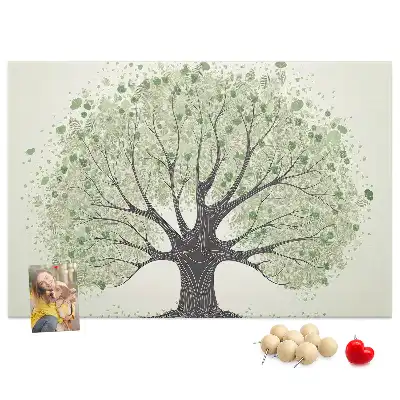 Large Nature Tree Printed Cork Board