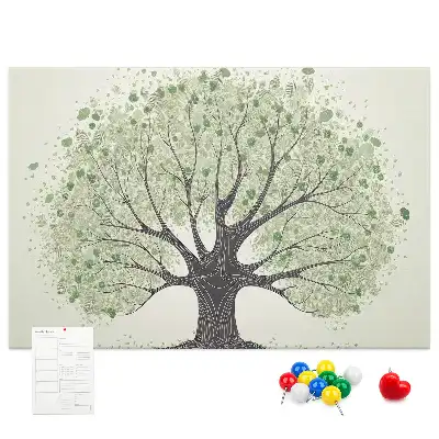 Large Nature Tree Printed Cork Board