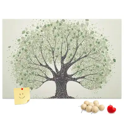 Large Nature Tree Printed Cork Board