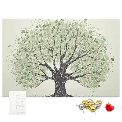 Large Nature Tree Printed Cork Board