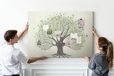 Large Nature Tree Printed Cork Board