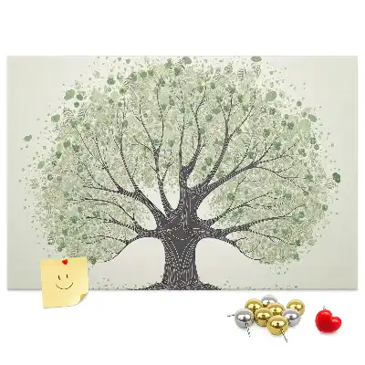 Large Nature Tree Printed Cork Board
