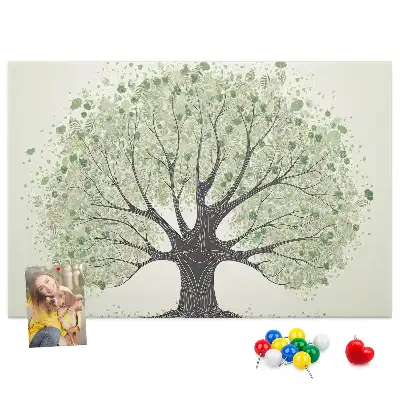 Large Nature Tree Printed Cork Board
