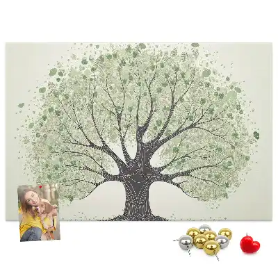 Large Nature Tree Printed Cork Board
