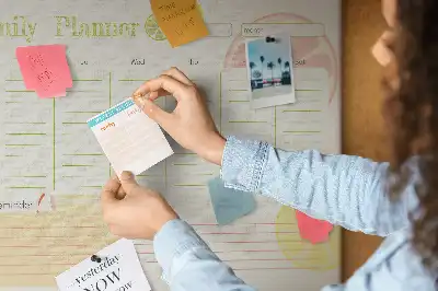 Printed Cork Family Planner Memo Board