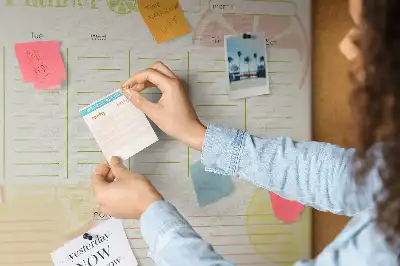 Printed Cork Family Planner Memo Board