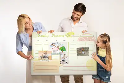 Printed Cork Family Planner Memo Board