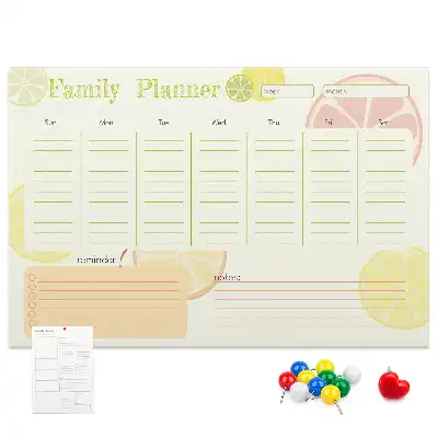 Printed Cork Family Planner Memo Board