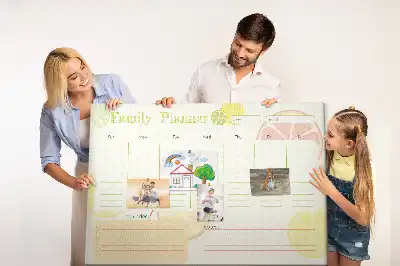 Printed Cork Family Planner Memo Board