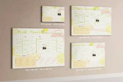 Printed Cork Family Planner Memo Board