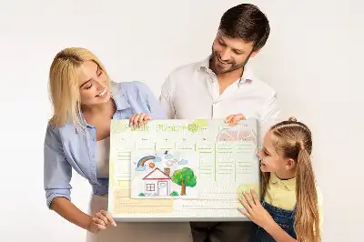 Printed Cork Family Planner Memo Board