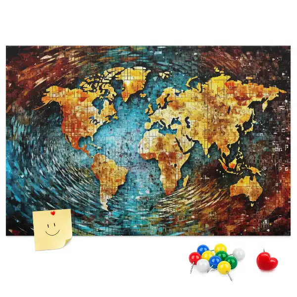 Chaos World Printed Cork Board