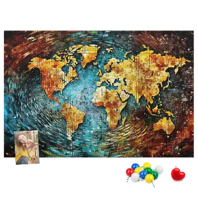 Chaos World Printed Cork Board
