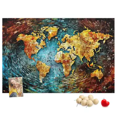 Chaos World Printed Cork Board