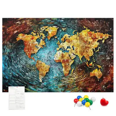 Chaos World Printed Cork Board