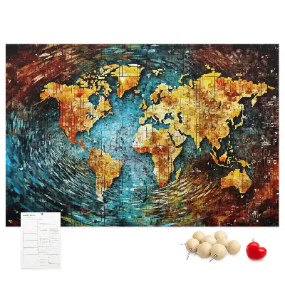 Chaos World Printed Cork Board