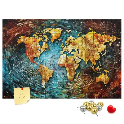 Printed Cork Board Chaos world