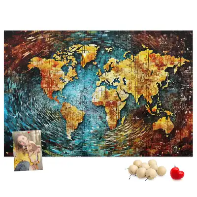 Chaos World Printed Cork Board
