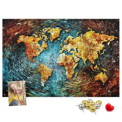 Chaos World Printed Cork Board