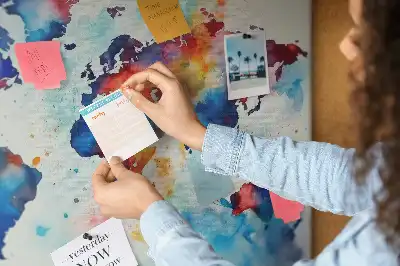 Printed Cork Memo Board with Painted Map Design