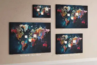 Cork memo board Abstract map