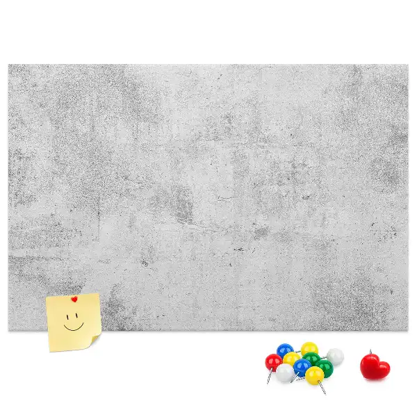 Printed Concrete Wall Design Cork Memo Board