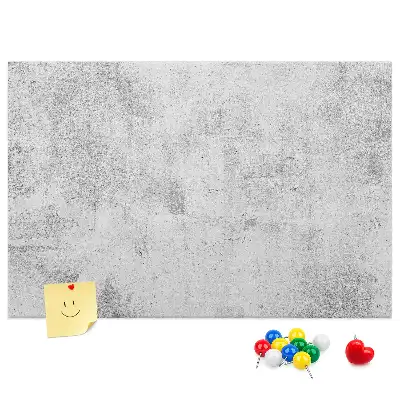 Printed Cork Memo Board Concrete wall