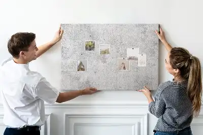 Printed Concrete Wall Design Cork Memo Board