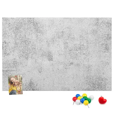 Printed Cork Memo Board Concrete wall