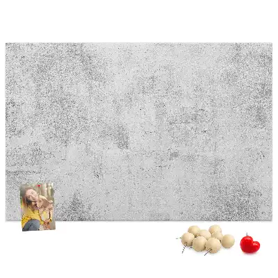 Printed Cork Memo Board Concrete wall