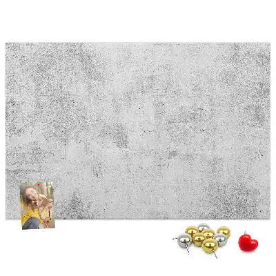 Printed Cork Memo Board Concrete wall